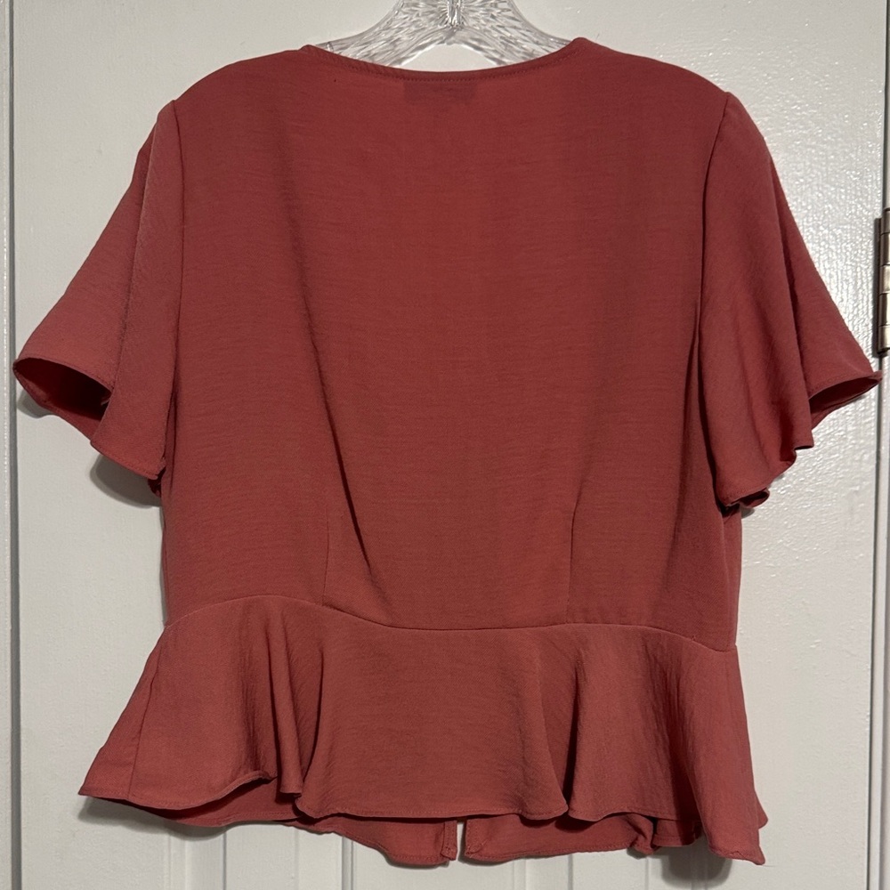 Topshop Dusty Rose Button-Down Blouse - Picture 4 of 4